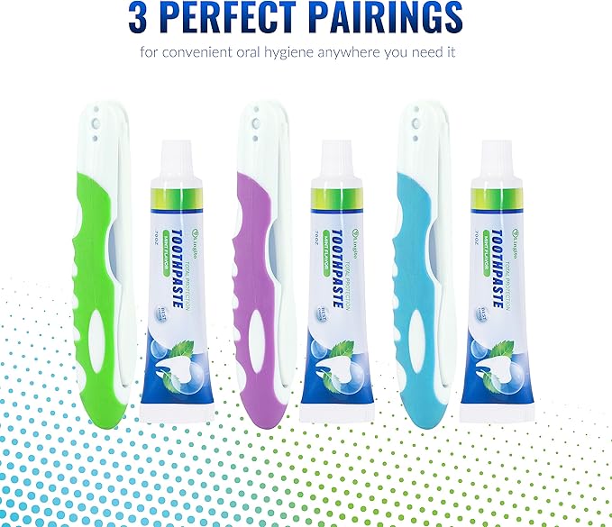 Portable Toothbrush Kit with Toothpaste, Built-in Cover, Folding Collapsible - Image 2