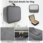 Travel Makeup Bag with LED Mirror with 3 Lighted Settings, Adjustable Dividers - Image 5