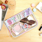 DYSHAYEN Chenille Letter Clear Zipper Pouch - Image 3