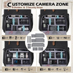 RAINSMORE Camera Bag Backpack for DSLR/SLR Mirrorless 15.6 Inch Laptop Camera - Image 3