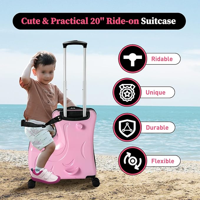 20 Inch Children's Ride On Trolley, Toddler Luggage Seat Ride - Image 3