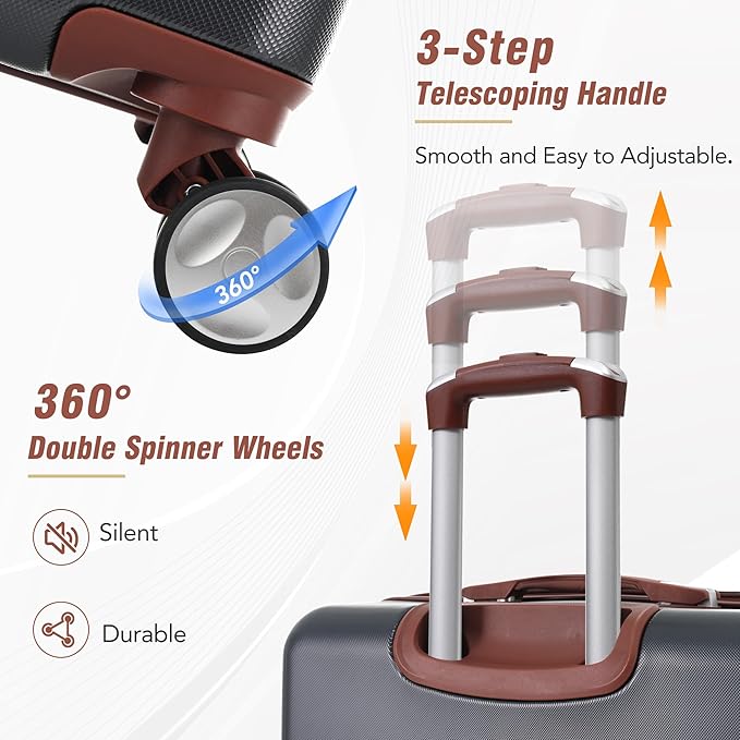 Merax Luggage Set 2 Piece Suitcase Set - Image 4
