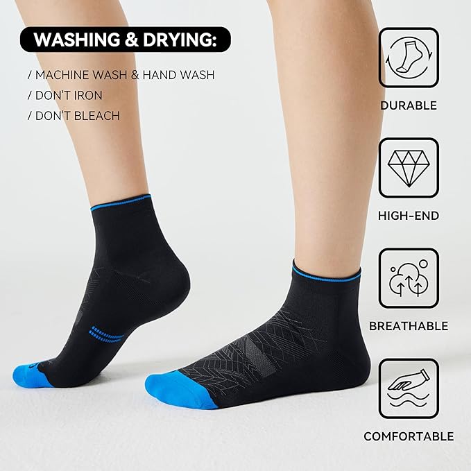CS CELERSPORT 2/5 Pairs Ankle Compression Socks - Image 3