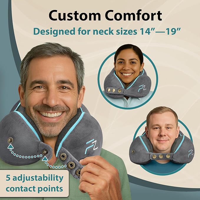 Memory Foam Travel Pillow for Airplanes & Car Rides - Image 3