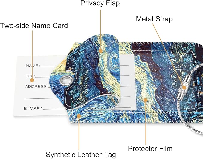 Fintie Luggage Tags, Privacy Cover ID Label - Image 4