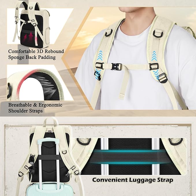 RAINSMORE Camera Bag Backpack for DSLR/SLR Mirrorless 15.6 Inch Laptop Camera - Image 7