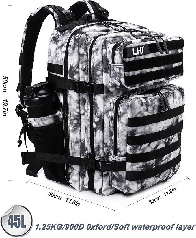 LHI Military Tactical Backpack for Men Molle Daypack 45L Army 3 Days Assault - Image 2