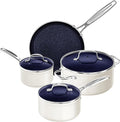 Nuwave 7pc Cookware Set Healthy Duralon Blue Ceramic Nonstick Coated, Diamond by NuWave