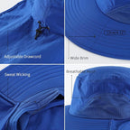 Home Prefer Outdoor UPF50+ Sun Hat Wide Brim Mesh Fishing Hat - Image 4