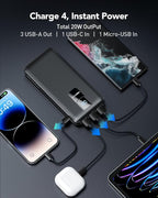 30000mAh Portable Charger LED Display Power Bank Fast Charging QC 3.0& PD - Image 6