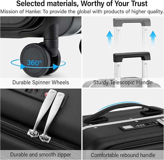 Hanke 20 Inch Carry On Luggage - Image 9