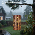 Homemory Butterfly Solar Lanterns Lights Outdoor Waterproof, Hollowed-Out Metal - Image 5