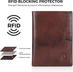 Polare Luxury RFID Blocking Leather Passport Holder Travel Wallet - Image 6