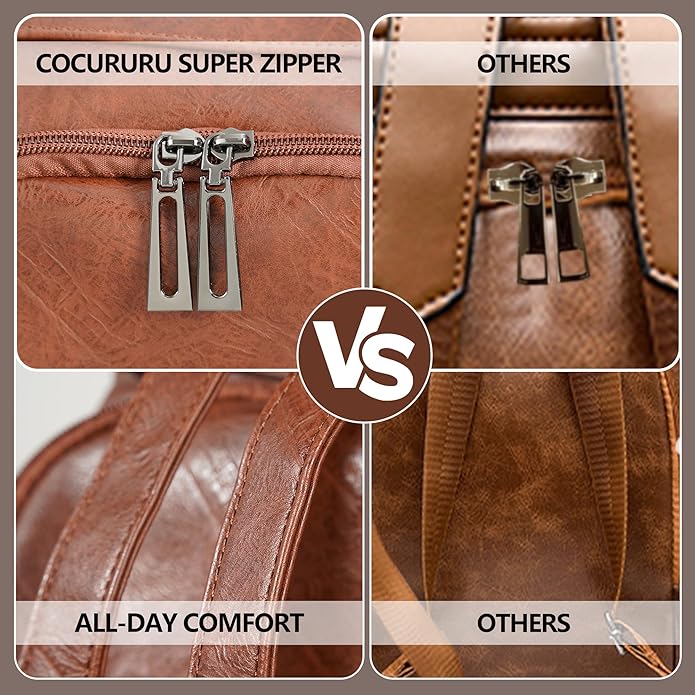 Women Backpack Purse PU Leather Anti-theft Casual Shoulder Bag Fashion Ladies - Image 5