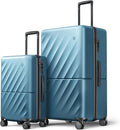 Luggage Sets 2 Piece, Carry On Luggage Airline Approved, Large Checked Trunk by NINETYGO