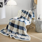 PU MEI Sherpa Fleece Throw Blanket 80" x 90" Full/Queen Reversible Plush Fluffy - Image 6