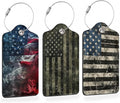 Vintage American Flag 3 Pack Luggage Tags by Losthll