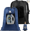 2-Pack Backpack Laundry Bags, Heavy Duty Laundry Bag Backpacks by Coomeelaundrybag