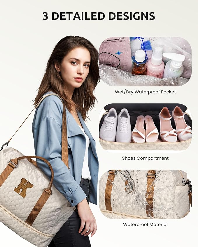 Birthday Gifts for Women-Initial Duffle Bag - Image 6