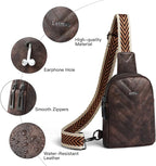 7L Sling Bag for Women Men Leather Small Sling Backpack Daypack Anti Theft - Image 4