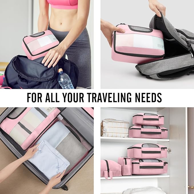 Veken 10 Set Packing Cubes for Travel Essential, Suitcase Organizer Bags in 4 - Image 7