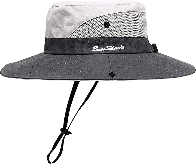 Womens Summer Sun Hat Beach Hat Wide Brim Outdoor UV Protection Hat Foldable by AEFSHAN