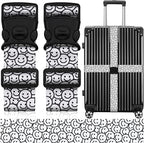 2 Pack Luggage Straps for Suitcases, Adjustable Travel Belt by ZHOMA