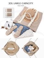 Large Beach Tote Bag with Zipper-Travel Tote Bag - Image 5