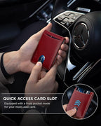 SERMAN BRANDS RFID Blocking Slim Bifold Genuine Leather Minimalist Front Pocket - Image 3