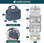 PAVILIA Hanging Toiletry Bag Travel Bag Women Men, Foldable Cosmetic Organizer - Image 2