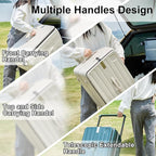 Hanke Multifunctional 26 Inch Checked Luggage Hard Shell Suitcases - Image 7