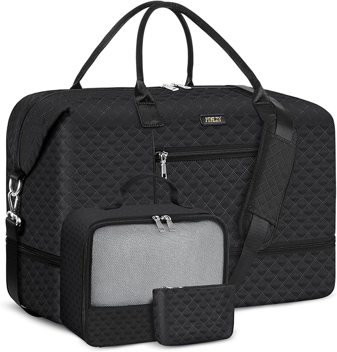 Weekender Bag for Women, Travel Duffel Bag Carry On Overnight Bag by ITIEZY