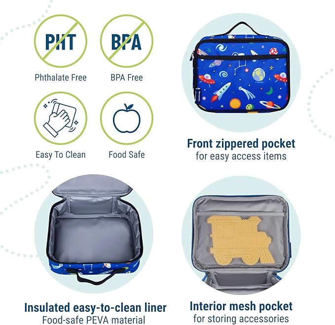 Wildkin Kids Insulated Lunch Box – Durable and Reusable - Image 4