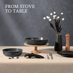 GiPP Ceramic Non Stick Frying Pans Set Removable Handle, Dishwasher & Oven Safe - Image 2