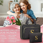 Gifts for Women, Initial Toiletry Makeup Bag Hanging Cosmetic Organizer - Image 7