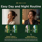 Tree of Life Beauty Facial Skin Care Set, Firming, Hydrating, Dry Face, Dermatologist Tested - Trio Power Kit, Vitamin C, Retinol and Hyaluronic Acid, 3 count of 1 Fl Oz