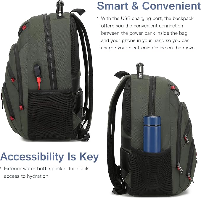 Boavan Laptop Backpack for men, 15.6 inch Laptop Bag - Image 5