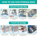 16 Pack Vacuum Storage Bags, Space Saver Bags Compression Storage Bags - Image 6