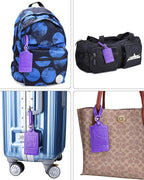 Teskyer Luggage Tags, 3 Pack Premium PU Leather Luggage Tags Privacy Protection - Image 6