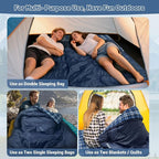 Double Sleeping Bag for Adults Machine Washable 2 Person Camping Sleeping Bag - Image 4