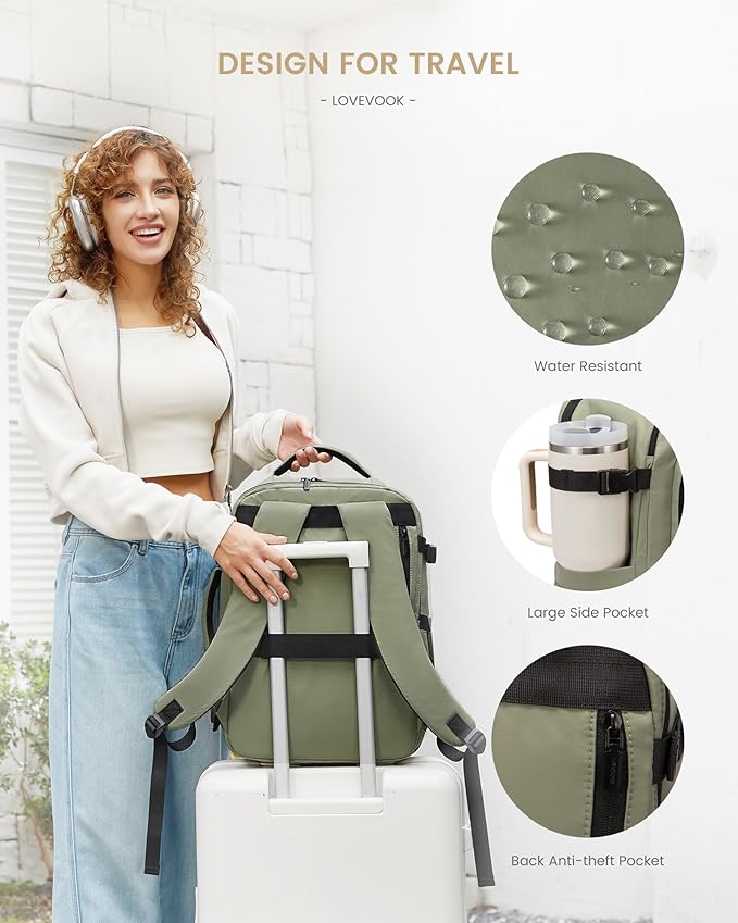 LOVEVOOK Travel Backpack for Women & Men, 40L Large Carry On Backpack Airline - Image 7