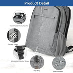 Voova Travel Laptop Backpack, Business Work Laptop Backpack - Image 4