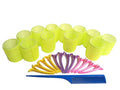 Kamay's Hair Rollers Curlers Rollers With 12 Duckbill Sectioning Clips 1 Comb Used for Hair Styling Self Grip Rollers(12PCS 48mm 1-1/2")