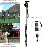 ZOMEI Z688 Travel Camera Tripod Aluminum Alloy Portable Monopod - Image 5