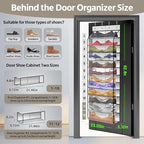 12 Pocket Over the Door Shoe Organizer, Reusable Breathable Large Mesh Bag - Image 3