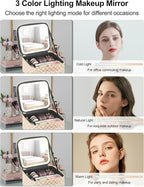 Chomeiu Makeup Bag with LED Mirror, Travel Makeup Case - Image 4
