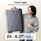 SHOWKOO Luggage Sets 3 Piece Hardside Expandable Lightweight PC Suitcase Sets - Image 8