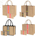 Large Beach Bag Jute Woven Tote - Image 3