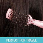 Conair Scalp Care Detangling hairbrush 2pk - Travel Hair Brush Set - Scalp Massager - hairbrushes for women & men - detangler for all lengths - use wet or dry - Blush Pink