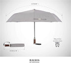 Balios Travel Umbrella Luxurious Golden Hardwood Handle Auto Open & Close - Image 4